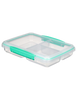 Sistema Multi-Split To Go Divided Food Container, 820ml - Transparent & Teal