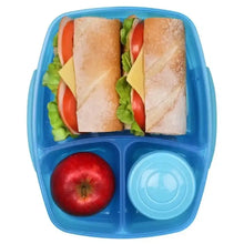 Load image into Gallery viewer, Sistema Lunch Triple Split Food Container with Yogurt Pot - 2L, Teal
