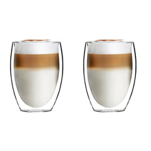 Load image into Gallery viewer, Vialli Design Set of 2 High Double-Walled Coffee Cups Noa - 360ml
