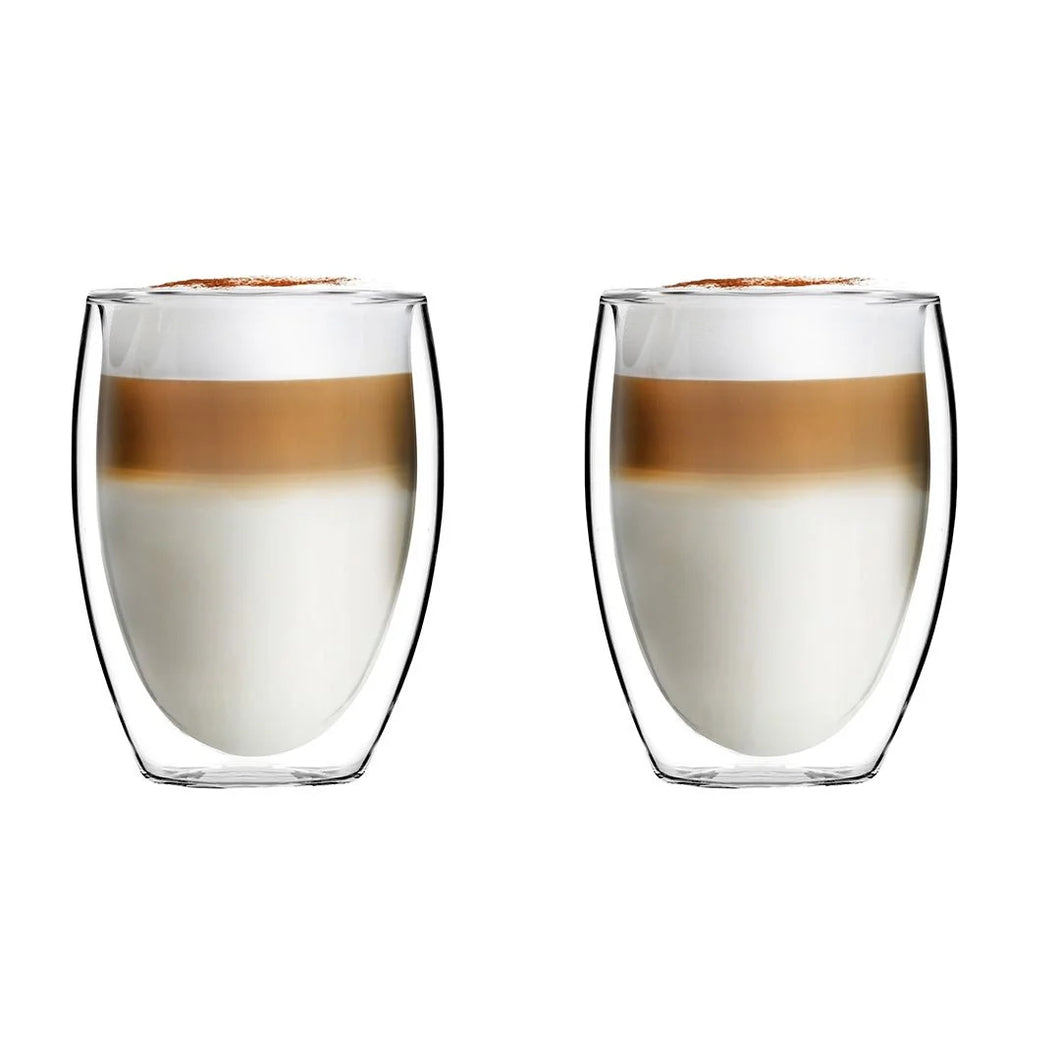 Vialli Design Set of 2 High Double-Walled Coffee Cups Noa - 360ml