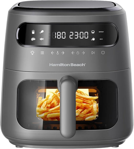 Hamilton Beach Digital Air Fryer View 8L, Large viewing window, front view.