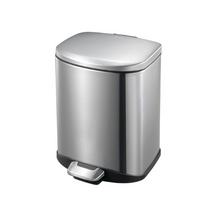 Load image into Gallery viewer, EKO Della Stainless Steel Rectangular Step Waste Bin with Soft Close Lid - 12 Liters
