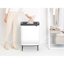 Load image into Gallery viewer, Brabantia Bo Hi Laundry Hamper, 2 x 45 Liters - White
