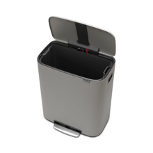 Load image into Gallery viewer, Brabantia Bo Pedal Bin - 60 Liters, Mineral Concrete Grey
