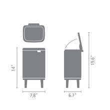 Load image into Gallery viewer, Brabantia Bo Hi Waste Bin, 4L - Matt Black

