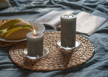 Load image into Gallery viewer, Bolsius Shine Rustic Pillar Candle, Sandy Grey - 100/100mm
