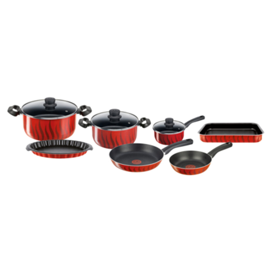 Tefal Tempo Flame Cookware Set - 10 Pieces