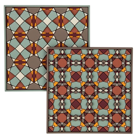 Images D'orient Pack of 6 Coasters, 9 x 9cm - Sejjadeh Retro combo.