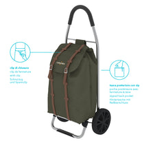 Load image into Gallery viewer, Colombo Dakar Water Resistant Shopping Trolley - 50 Liters, Olive Green
