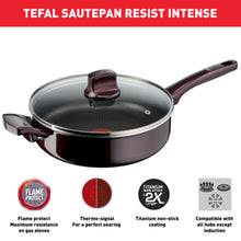 Load image into Gallery viewer, Tefal G6 Resist Intense - Sautepan 26cm +Glass Lid
