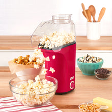 Load image into Gallery viewer, Dash Hot Air Popcorn Popper Maker with Measuring Cup to Portion Popping Corn Kernels + Melt Butter, 16 cups, Red
