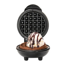 Load image into Gallery viewer, Dash Mini Waffle Maker Machine for Individuals, Paninis, Hash Browns, &amp; Other On the Go Breakfast, Lunch, or Snacks with Easy to Clean, Non-Stick Sides, 4 Inch, Black
