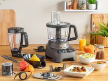 Load image into Gallery viewer, Moulinex DoubleForce Multifunctional Food Processor with 10 Accessories - 3 Liters, 1000W
