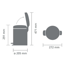 Load image into Gallery viewer, Brabantia New Icon Pedal Bin, 5 Liters - Confident Grey
