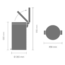 Load image into Gallery viewer, Brabantia Pedal Bin Silent, 45 liters - Brilliant Steel
