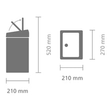 Load image into Gallery viewer, Brabantia Touch Bin, 10 Liters, Rectangular - Matt Steel
