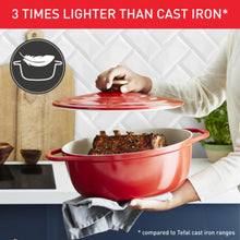 Load image into Gallery viewer, Tefal Air Oval Cast Aluminum Stewpot, 30 x 23cm- Red
