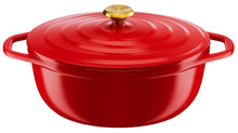 Load image into Gallery viewer, Tefal Air Oval Cast Aluminum Stewpot, 30 x 23cm- Red
