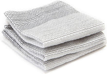 Load image into Gallery viewer, Full Circle Tidy Dish Cloths 100% Organic Cotton - Set of 3, Grey

