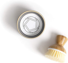 Load image into Gallery viewer, Full Circle Bubble Up Set Soap Dispenser &amp; Dish Brush Set - Bamboo
