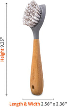 Load image into Gallery viewer, Full Circle Tenacious C Cast Iron Brush - Bamboo, Grey
