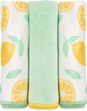 Load image into Gallery viewer, Full Circle Renew All-Purpose Recycled Microfiber Cloths - Set of 3, Citrus Print
