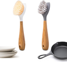 Load image into Gallery viewer, Full Circle Be Tenacious Brushes with Scraper - Pack of 2, Bamboo
