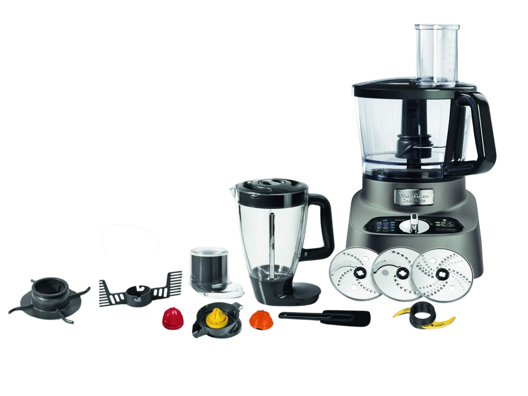 Moulinex DoubleForce Multifunctional Food Processor with 10 Accessories - 3 Liters, 1000W