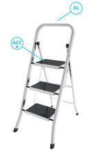 Load image into Gallery viewer, Colombo Factotum Aluminum Handy Step Stool - 3-Steps
