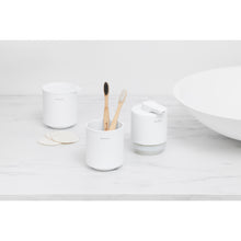 Load image into Gallery viewer, Lifestyle image of Brabantia MindSet Toothbrush Holder - Mineral Fresh White.
