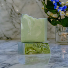 Load image into Gallery viewer, Sopo Handmade Green French Clay Soap, Cold Process for Face &amp; Body - 1 piece
