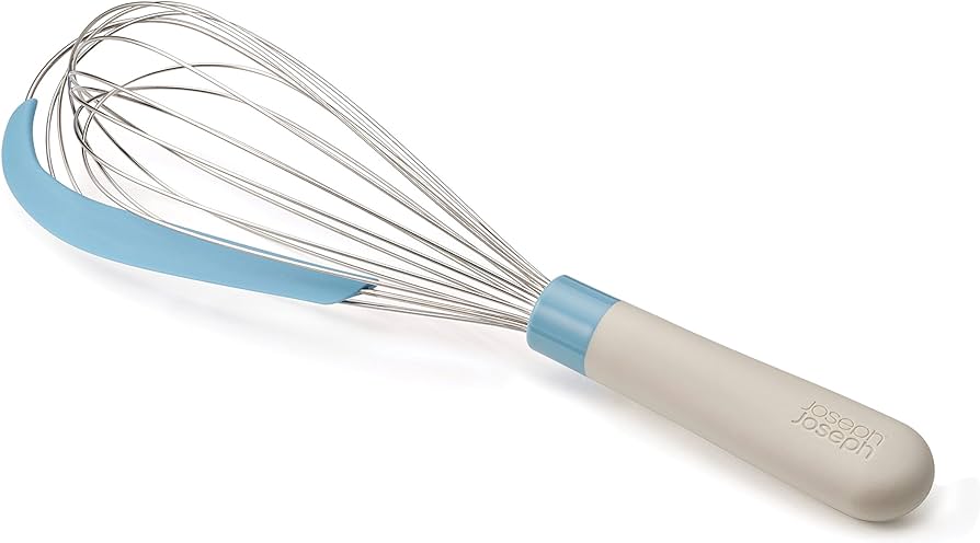 Joseph Joseph Whiskle 2-in-1 Whisk with Integrated Bowl Scraper Whisk and Scrape, Blue