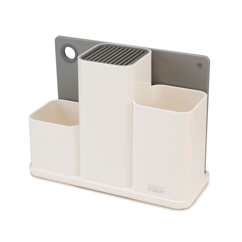 Joseph Joseph Counterstore Utensil Pot & Chopping Board Set- White, 13 x 30.8 x 22.7 cm