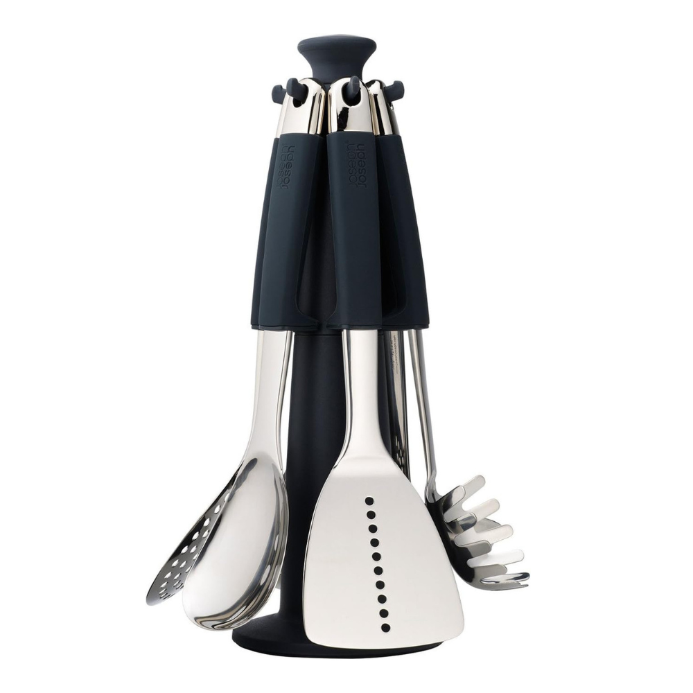 Joseph Joseph Elevate100 Kitchen Utensils Carousel, Set of 7 - Stainless Steel