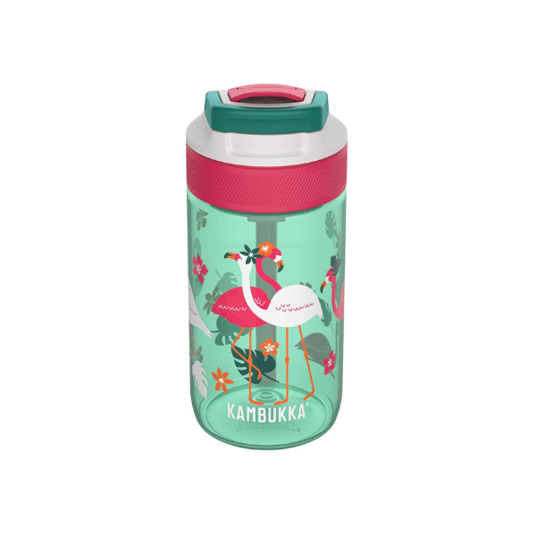 Kambukka Lagoon Water Bottle with Spout Lid  - 400ml, Pink Flamingo