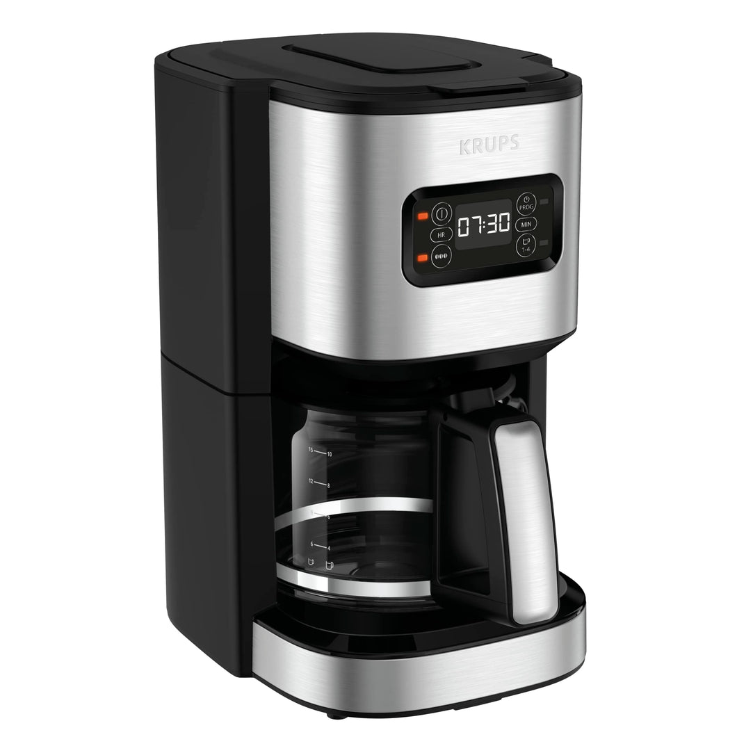 Krups Programmable Coffee Maker, Stainless Steel - 1.25 Liters