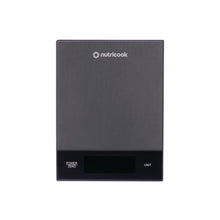 Load image into Gallery viewer, Nutricook Digital Kitchen Scale - 5Kg, Black, top view.
