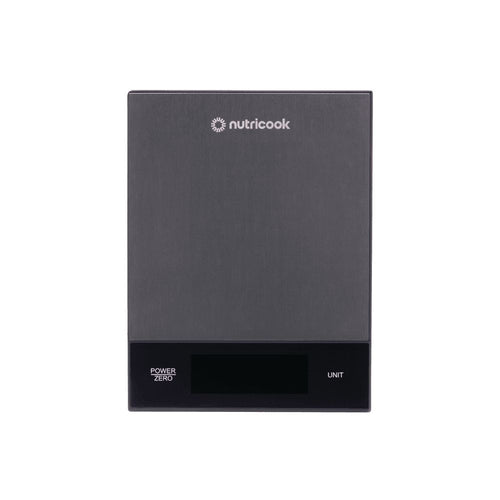 Nutricook Digital Kitchen Scale - 5Kg, Black, top view.