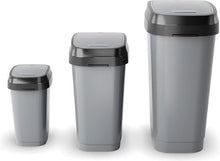 Load image into Gallery viewer, Kis (by Curver) Dual Swing Bin, Large - 50 Liters, Grey
