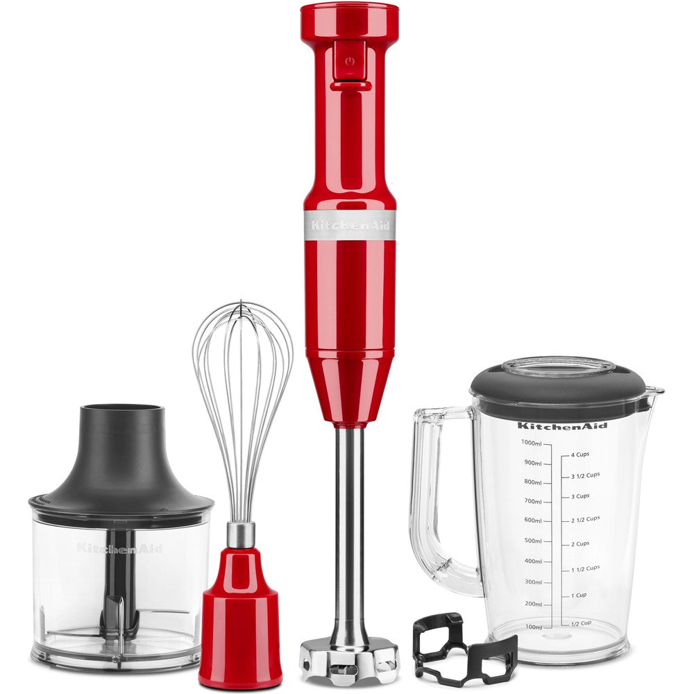 KitchenAid Hand Blender with Accessories - 180 Watts, Empire Red