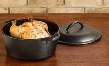 Load image into Gallery viewer, Lodge Cast Iron Dutch Oven Pre-Seasoned Pot with Lid and Dual Loop Handle, Black - 4.7 Liters
