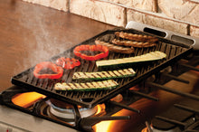 Load image into Gallery viewer, Lodge Pre-Seasoned Cast Iron Rectangular Reversible Grill/Griddle, Black - 42.55 x 24.13 cm
