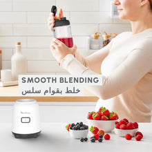 Load image into Gallery viewer, Moulinex Mix &amp; Move Mini Blender Mixer, 2 To-Go Bottles in Premium Tritan, Space-Saving Compact Design, Easy-Cleaning Removable Blades - 300 W
