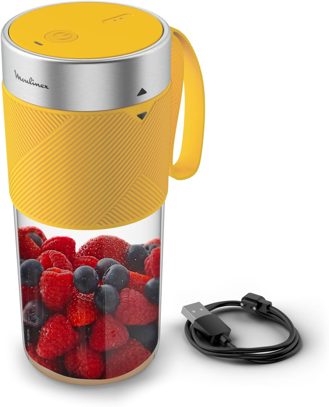 Moulinex LightMix Cordless Personal Blender, Yellow - 300ml