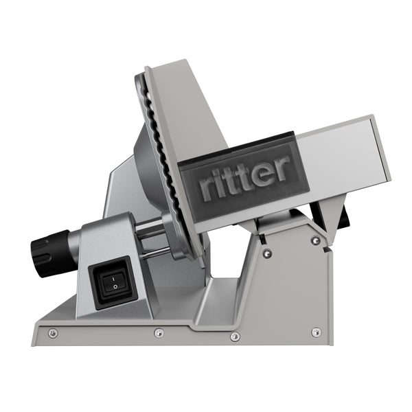Ritter Lupo Home Food Slicer with Full Metal Construction, Inclined - Chrome
