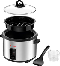 Load image into Gallery viewer, Moulinex Easy Cook Rice Cooker with Steam Basket - 1.8 Liters, 700W

