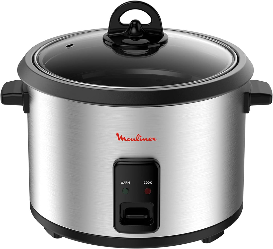 Moulinex Easy Cook Rice Cooker with Steam Basket - 1.8 Liters, 700W