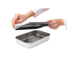 Load image into Gallery viewer, Brabantia Make &amp; Take Lunch Box with Divider - 2 Liters, Large, Matt Steel
