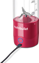 Load image into Gallery viewer, Nutribullet Portable Blender with Handled Sip Lid, 475mL - 100W, Magenta, cable.
