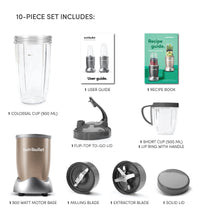 Load image into Gallery viewer, Nutribullet Multi-Function High Speed Blender, Mixer System with Nutrient Extractor, Smoothie Maker, Copper Gold - 7 Piece Accessories, 900 Watts
